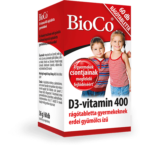BioCo D3-vitamin 400 rágótabletta gyermekeknek