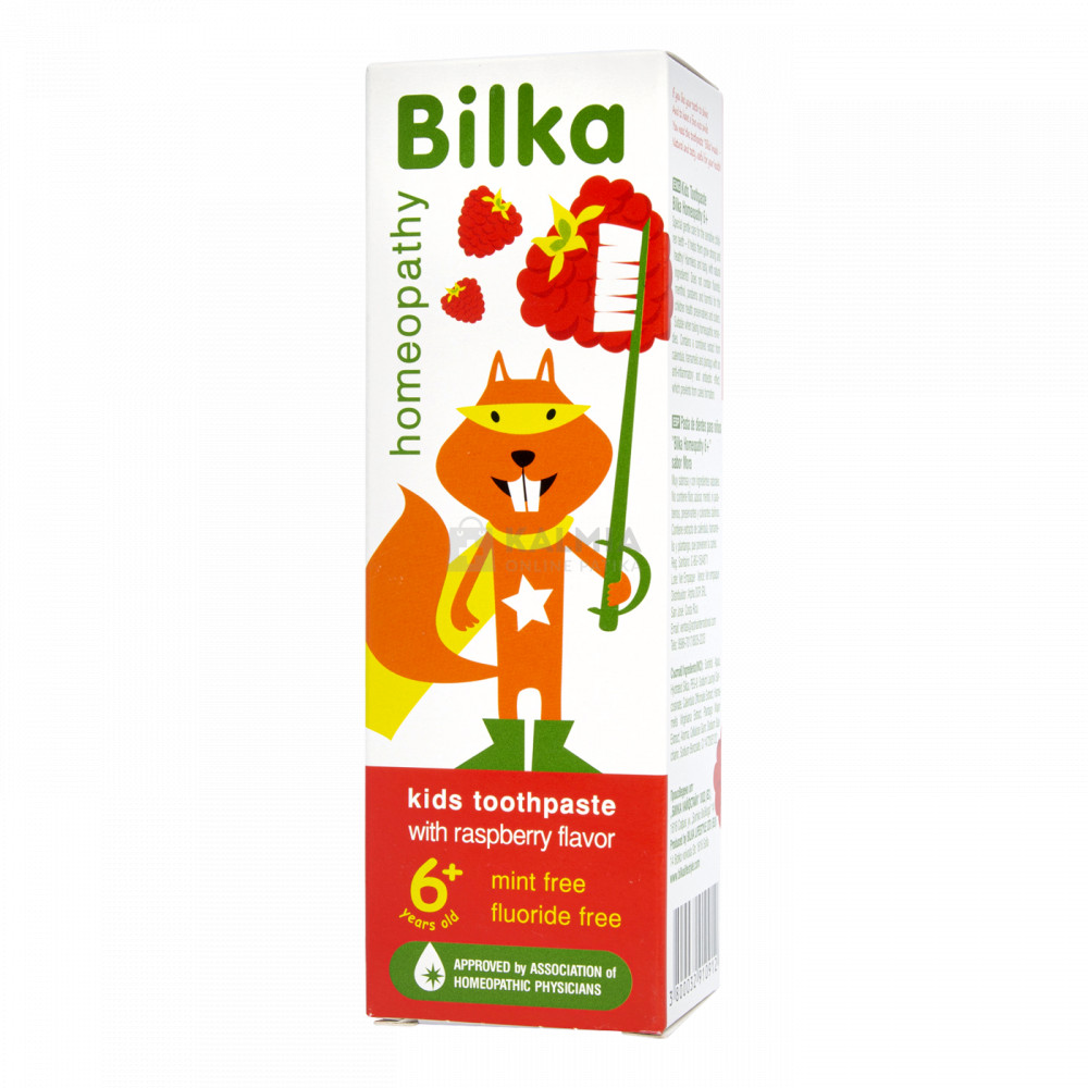 Bilka Gyerek homeopátiás málna ízű fogkrém 6 éves kortól 50 ml akciós termékkép 1