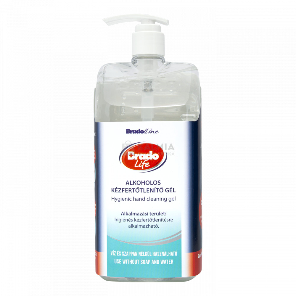 Bradolife pumpás kézfertőtlenítő gél 1500 ml akciós termékkép 1