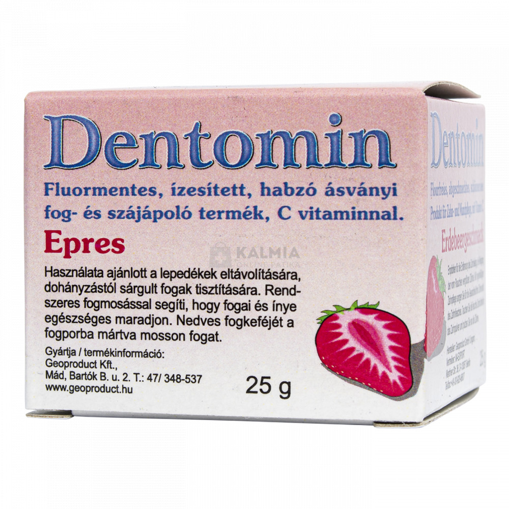 Dentomin-H habzó epres fogpor 25 g akciós termékkép 1