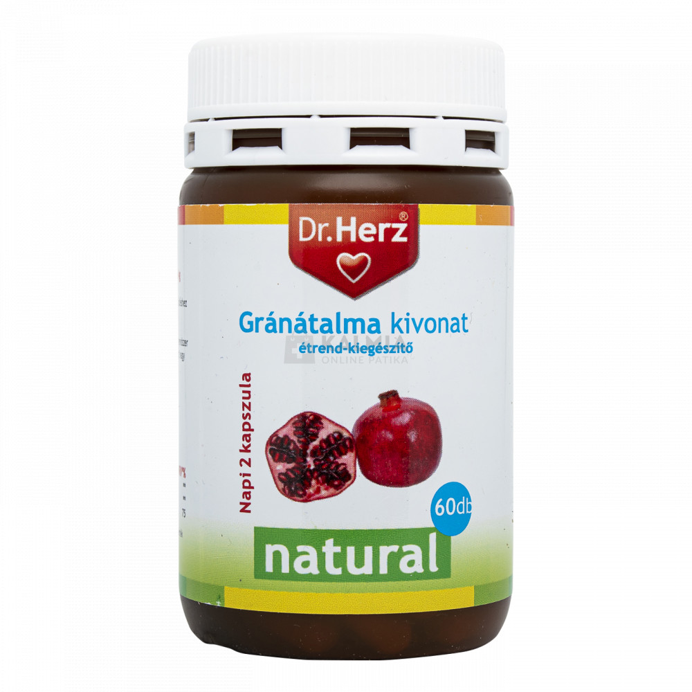 Dr. Herz Gránátalma kivonat kapszula 500 mg 60 db akciós termékkép 1