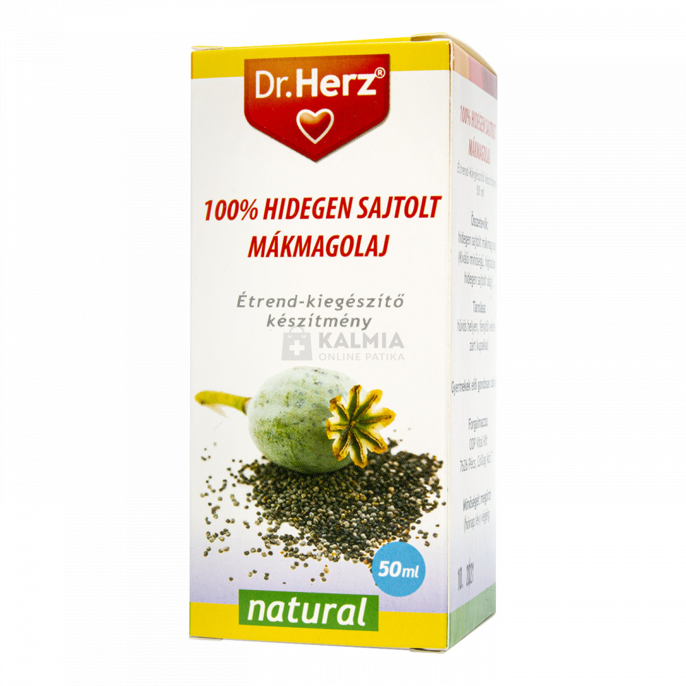 Dr. Herz Mákmagolaj 100% hidegen sajtolt 50 ml akciós termékkép 1