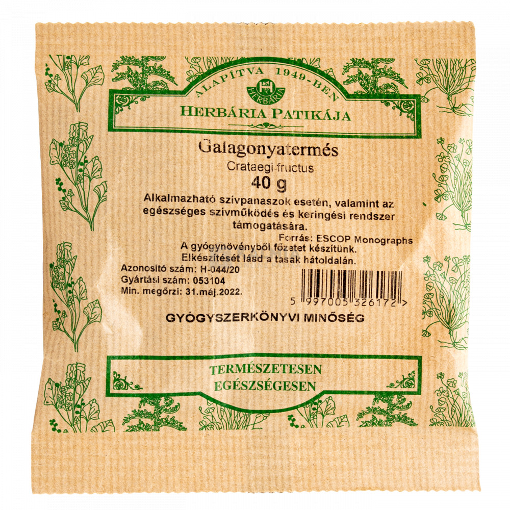 Herbária Galagonyatermés tea 40 g akciós termékkép 1