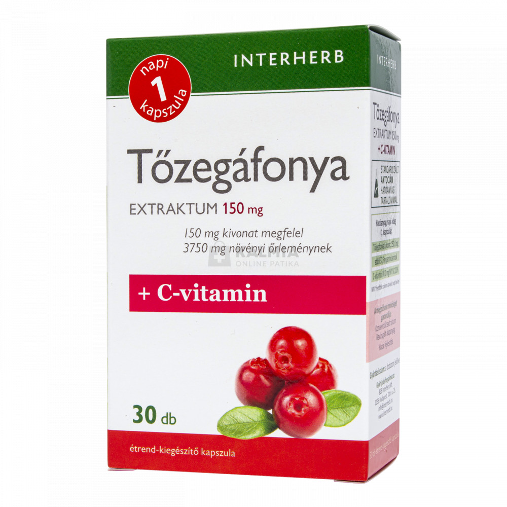 Interherb "Napi 1" Tőzegáfonya extraktum kapszula 30 db akciós termékkép 1