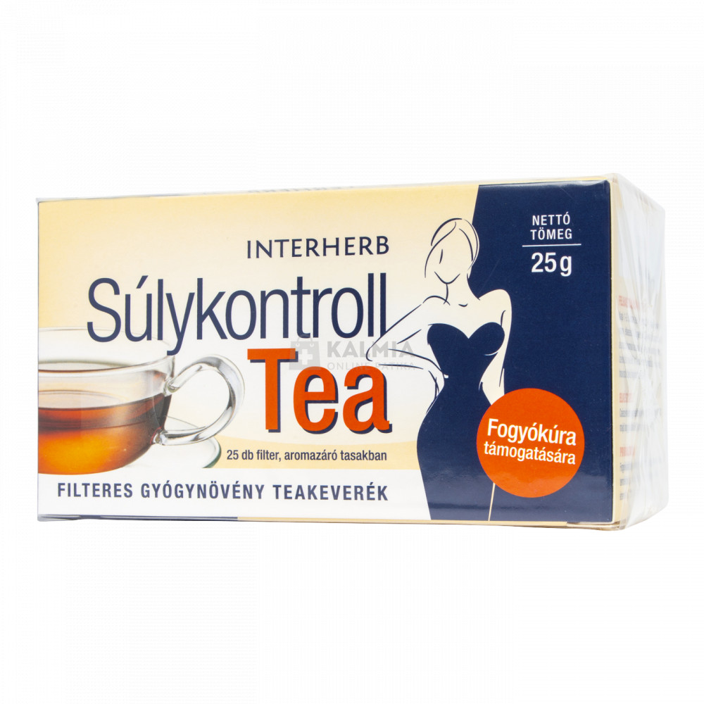 Interherb intenzív súlykontroll tea 25 filter akciós termékkép 1