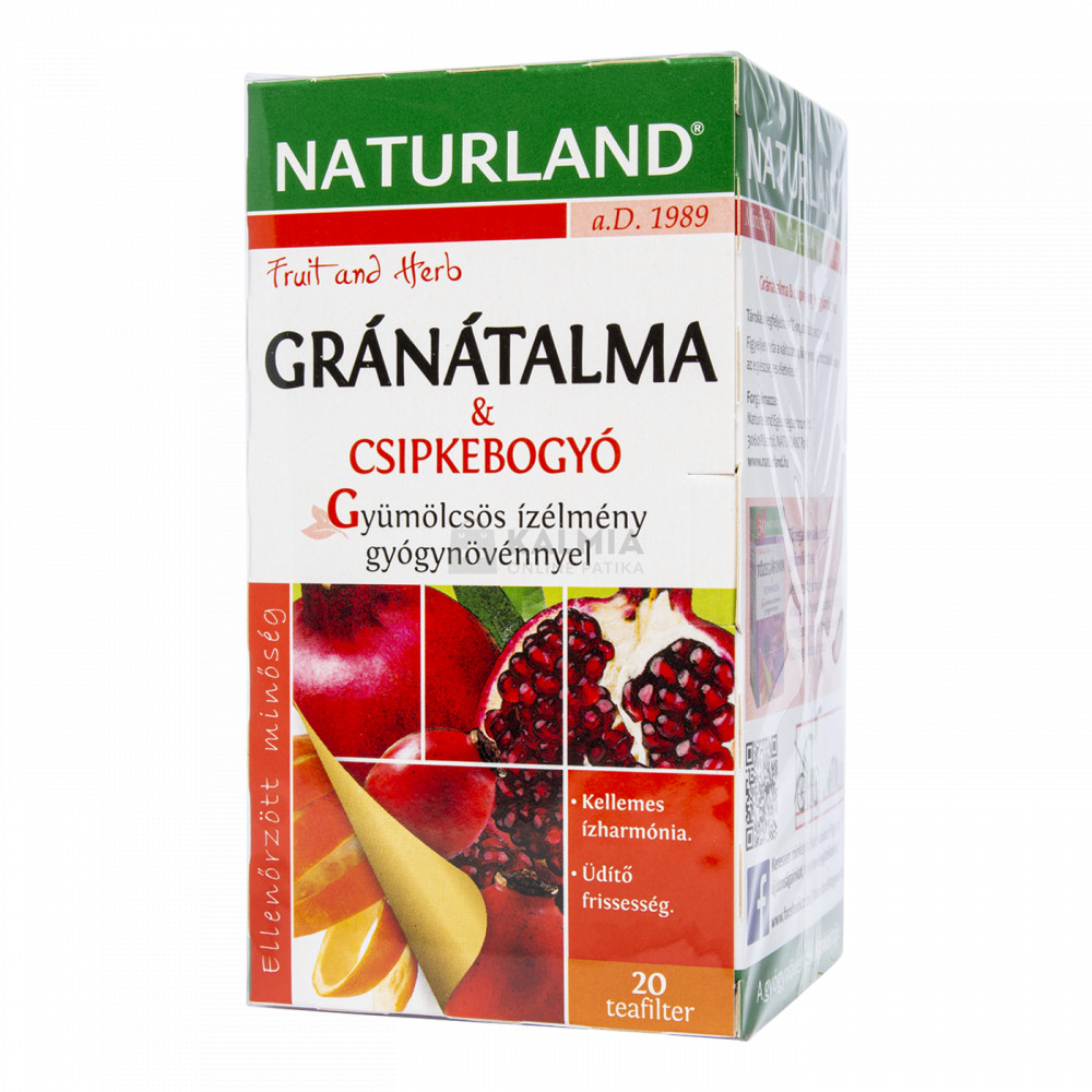 Naturland Gyümölcstea gránátalmával és csipkebogyóval 20 db akciós termékkép 1
