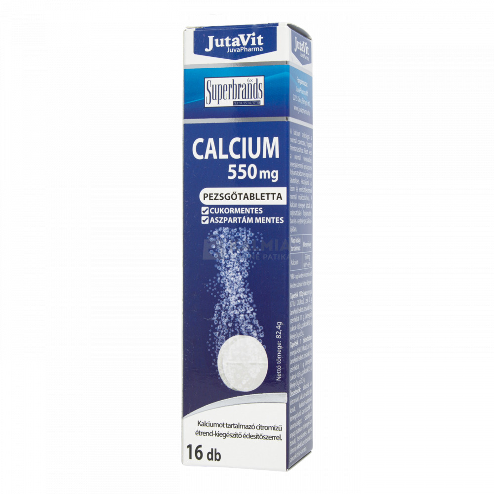 JutaVit Calcium 550 mg pezsgőtabletta 16 db akciós termékkép 1