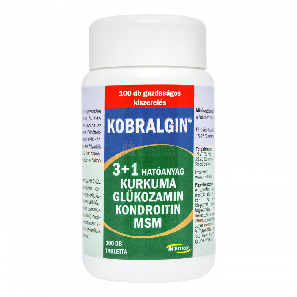 In Vitro Kobralgin tabletta 100 db akciós termékkép 1