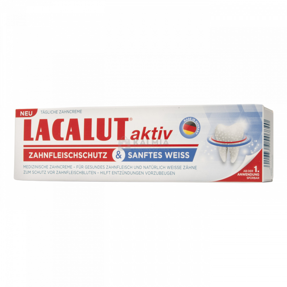 Lacalut Aktiv Gum Protection & Gentle White fogkrém 75 ml akciós termékkép 1