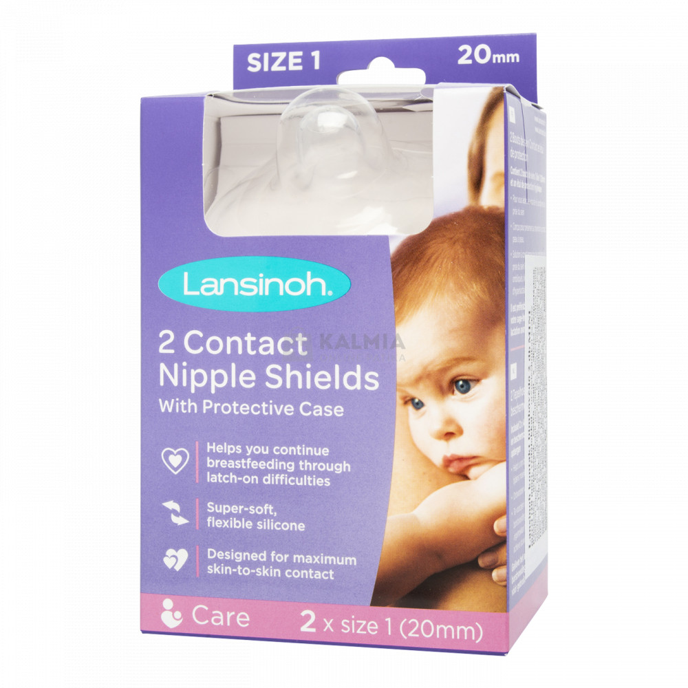 Lansinoh Contact bimbóvédő szilikon mini méret 20 mm + tok 2 db akciós termékkép 1