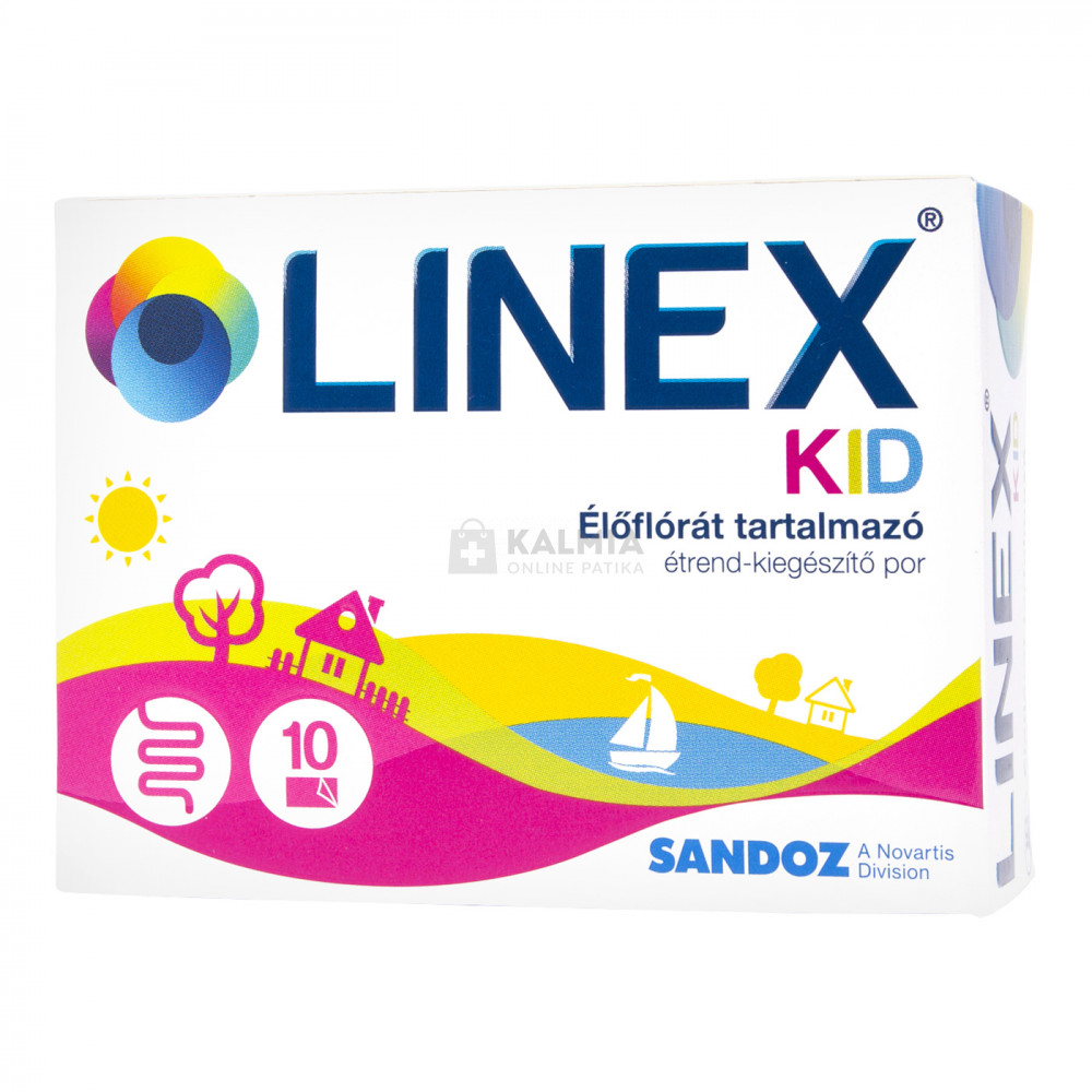 Linex Kid élőflórás étrendkiegészítő por 10 db akciós termékkép 1