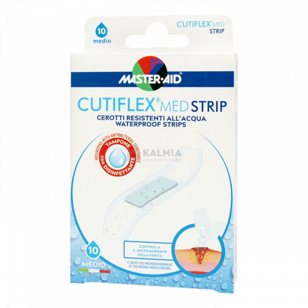Master-Aid Cutiflex strip medium sebtapasz 7,8 cm x 2 cm 10 db akciós termékkép 1