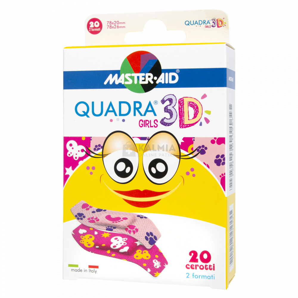 Master-Aid Quadra 3D girls sebtapasz 20 db akciós termékkép 1