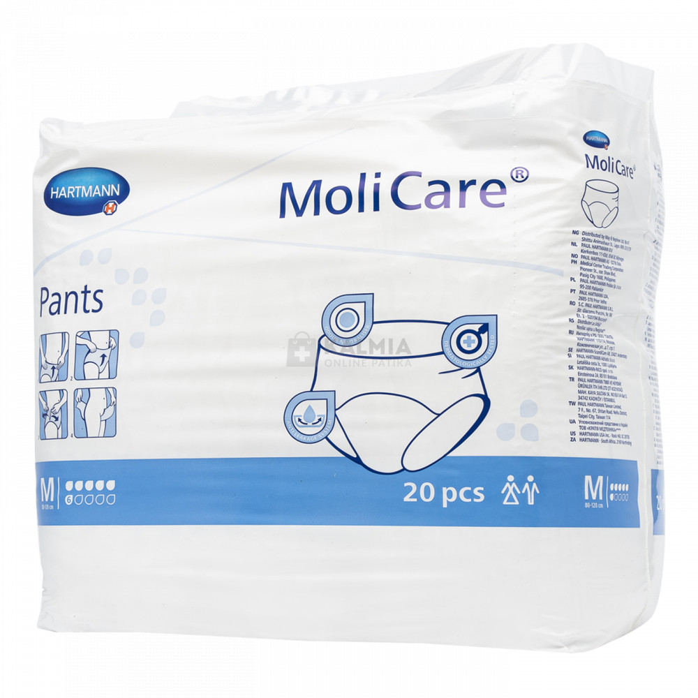 MoliCare Pants 6 cseppes M méretű nadrág 1548 ml 20 db akciós termékkép 1