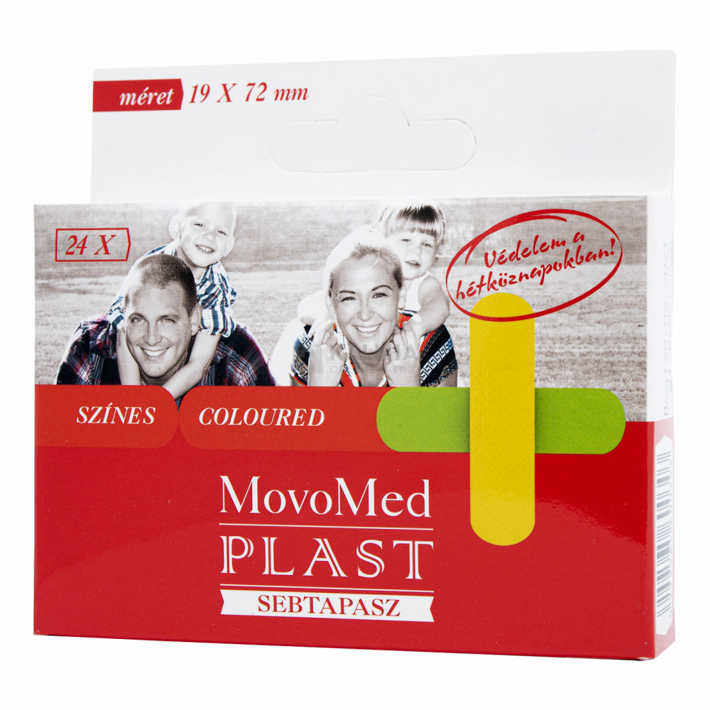 Movo Plast színes sebtapasz 24 db akciós termékkép 1