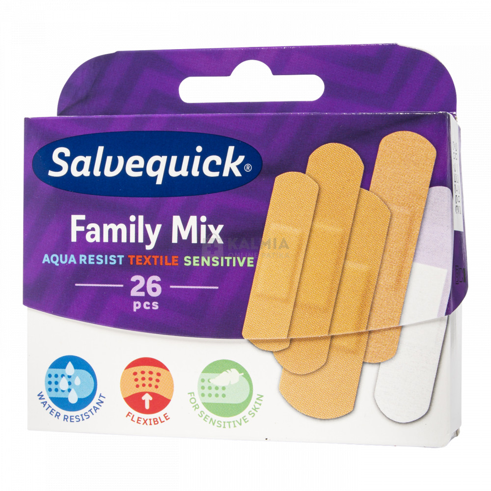 Salvequick Med Family mix sebtapasz 26 db akciós termékkép 1
