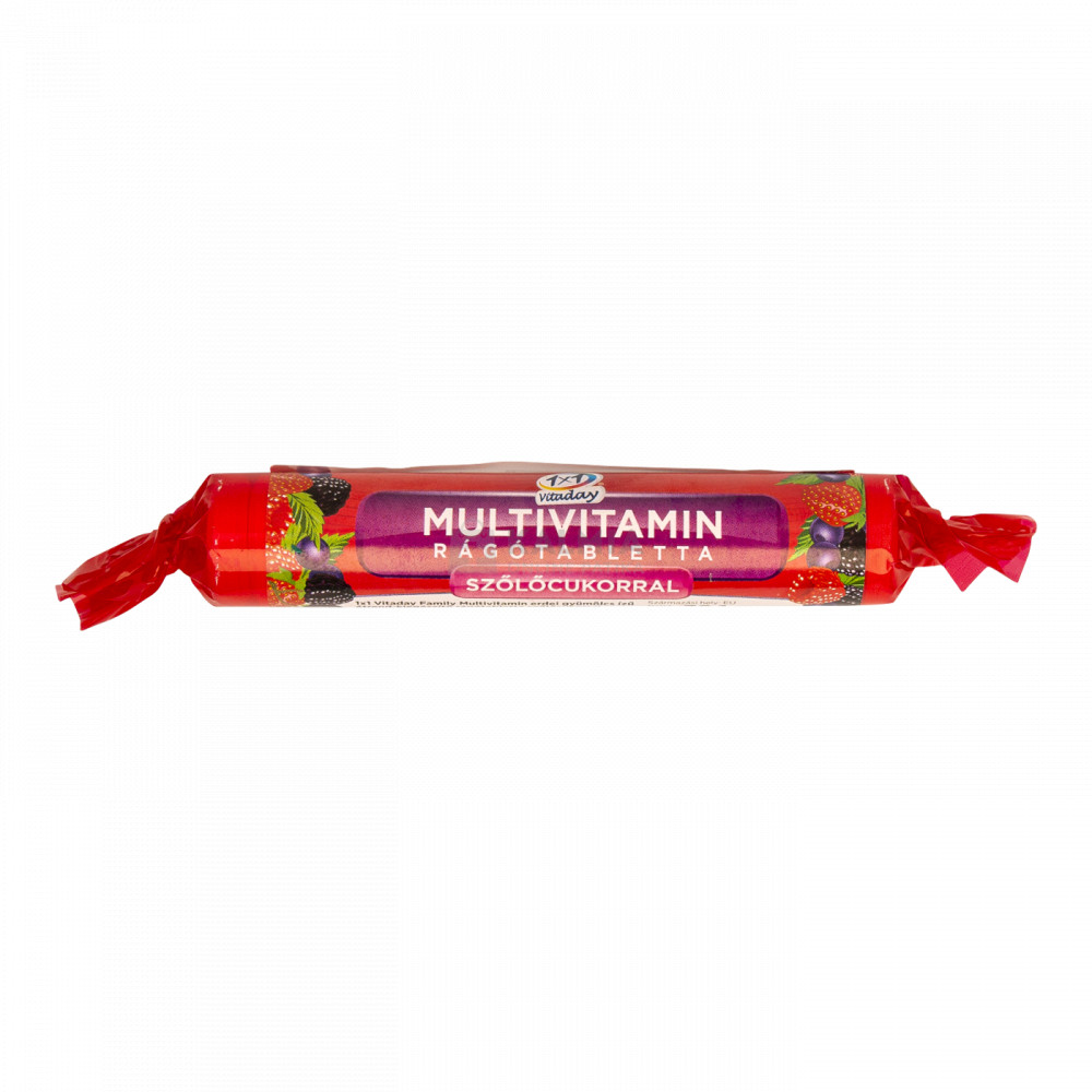 1x1 Vitaday Multivitamin erdei gyümölcs ízű rágótabletta 17 db akciós termékkép 1