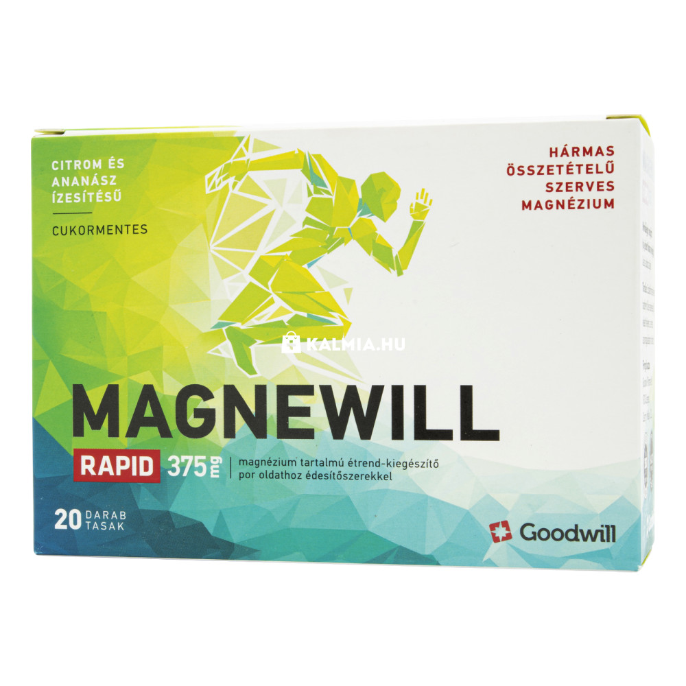 Magnewill Rapid 375 mg magnézium italpor citrom-ananász 20 db akciós termékkép 1