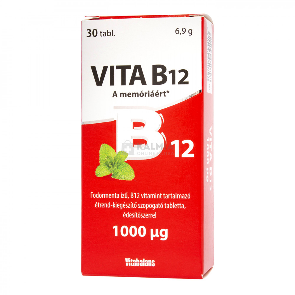 Vitabalans Vita-B12 1000mcg tabletta 30 db akciós termékkép 1