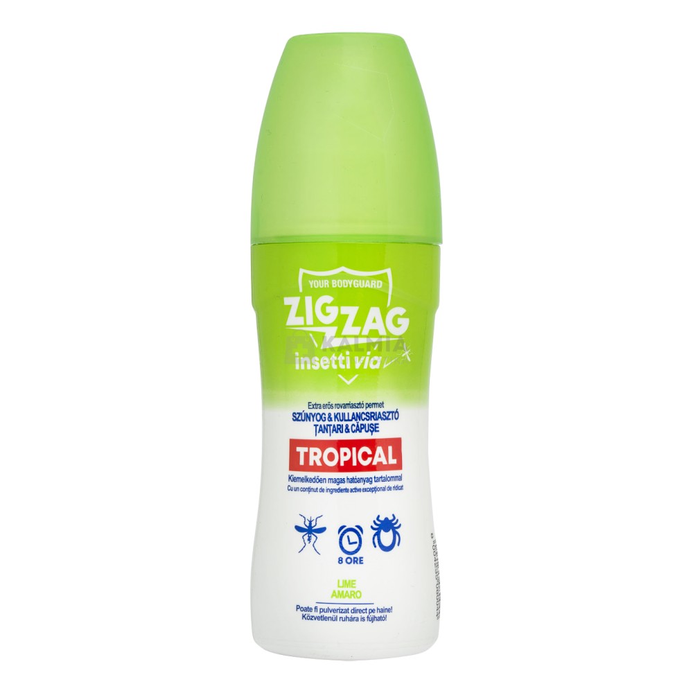 ZigZag Tropical szúnyog- és kullancsriasztó lime illatú permet 100 ml akciós termékkép 1