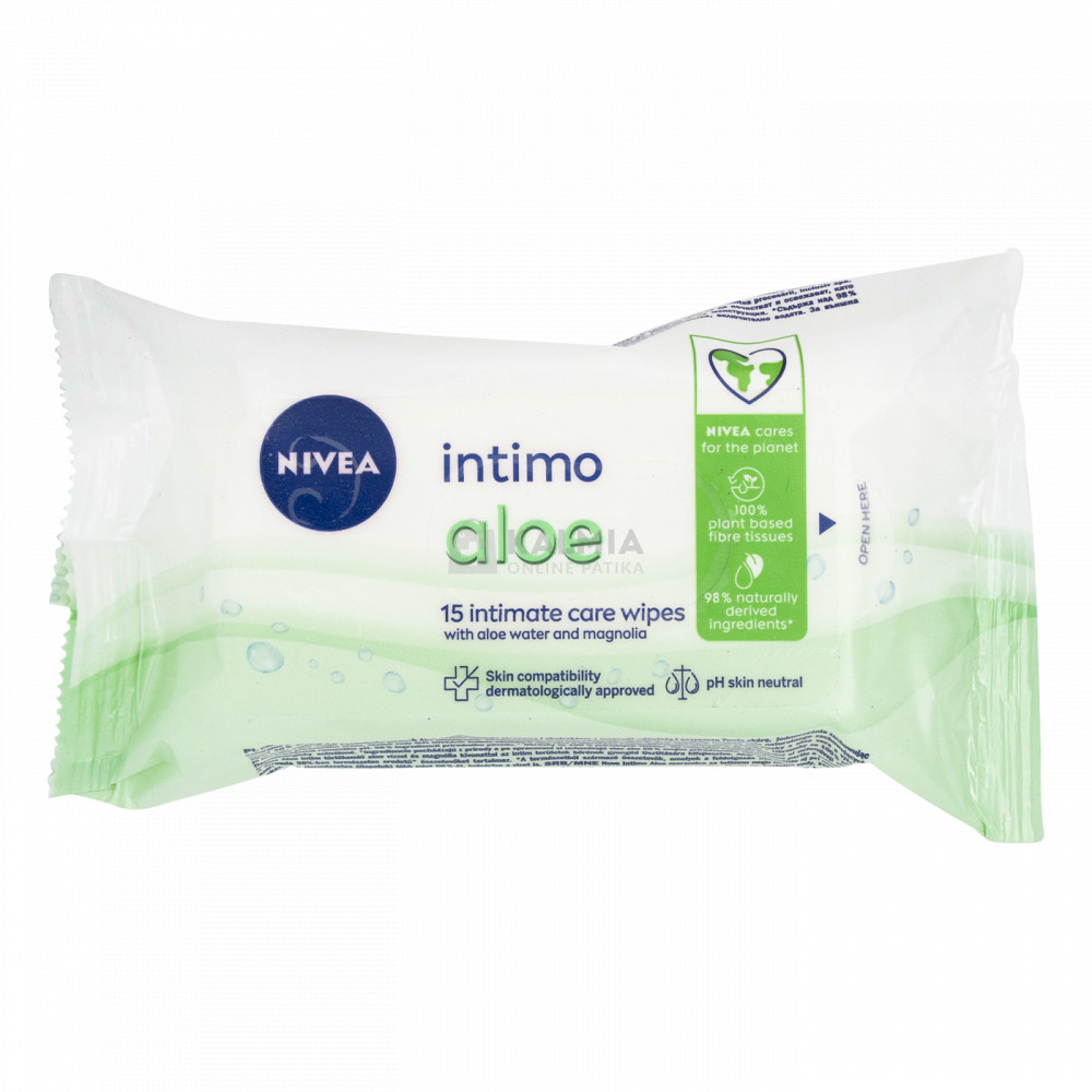 Nivea Intimo Aloe water intim törlőkendő 15 db akciós termékkép 1