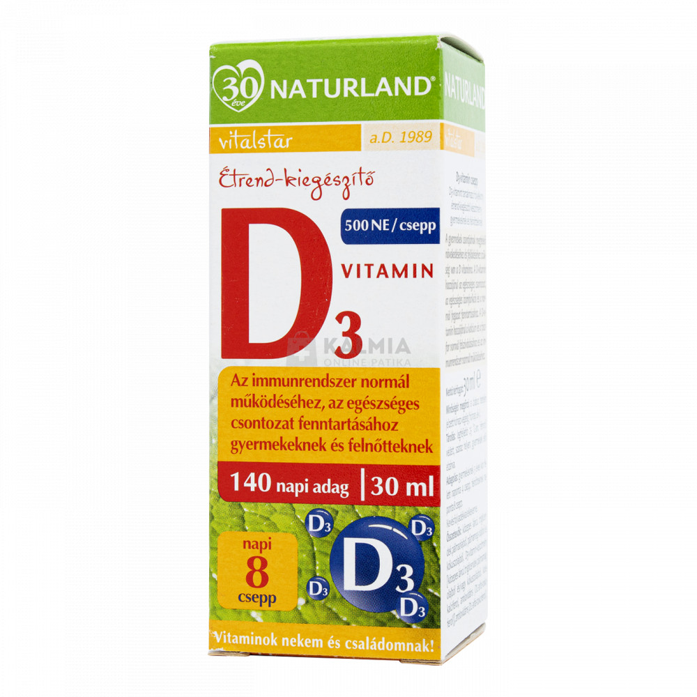 Naturland D3-vitamin csepp 30 ml akciós termékkép 1