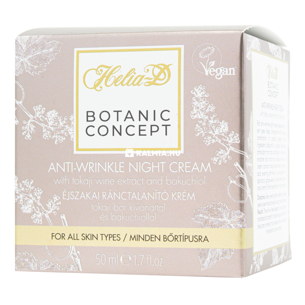 Helia-D Botanic Concept éjszakai ránctalanító krém Tokaji bor kivonattal és Bakuchiollal 50 ml akciós termékkép 1