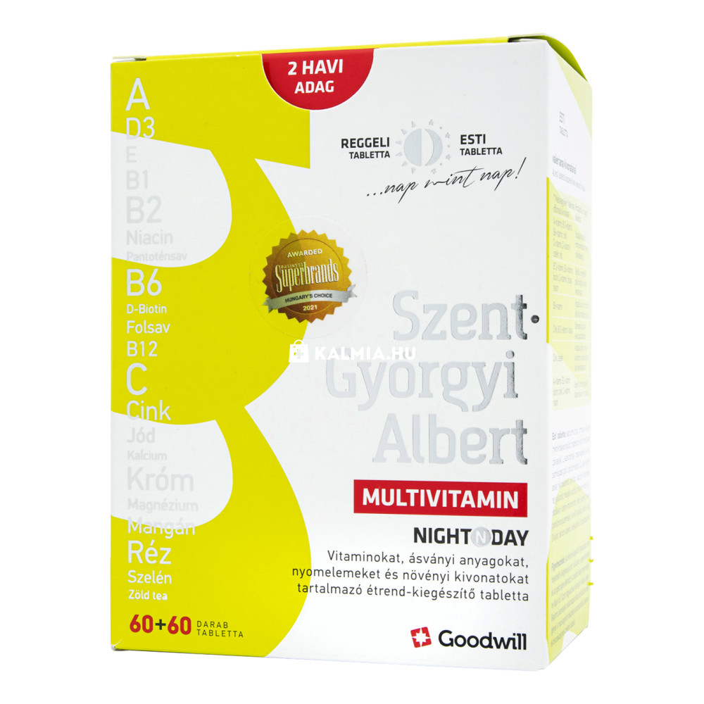 Szent-Györgyi Night n day multivitamin tabletta 120 db akciós termékkép 1