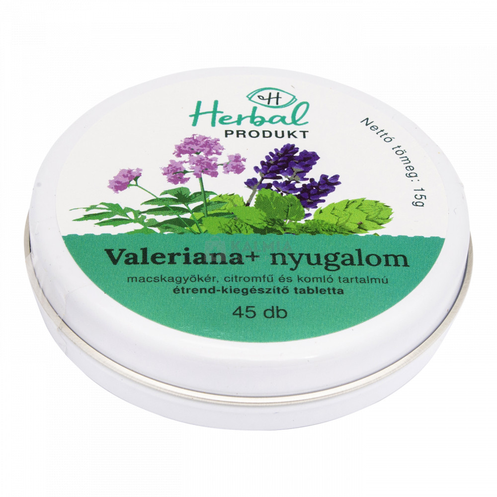 Herbalprodukt Valeriana+ nyugalom tabletta 45 db akciós termékkép 1