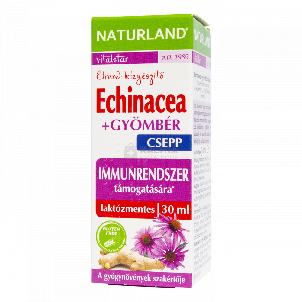 Naturland Echinacea +gyömbér étrend-kiegészítő csepp 30 ml akciós termékkép 1