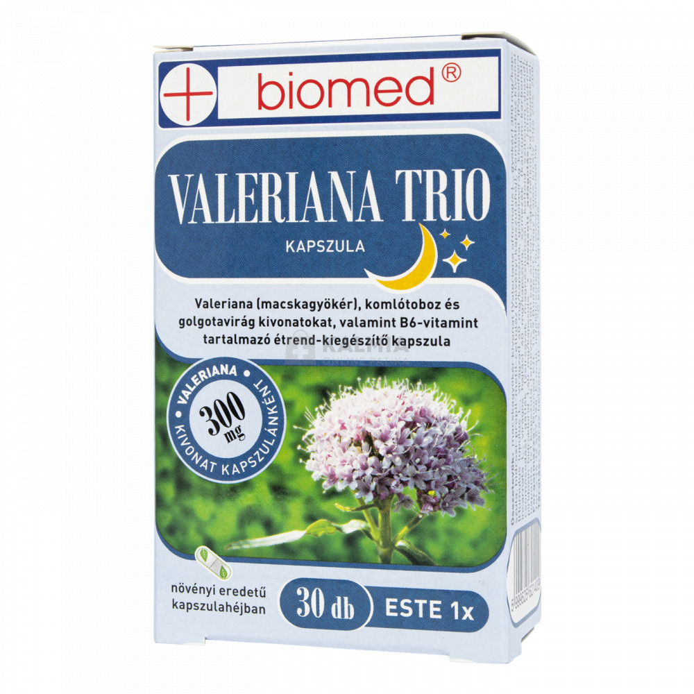 Biomed Valeriana Trio kapszula 30 db akciós termékkép 1