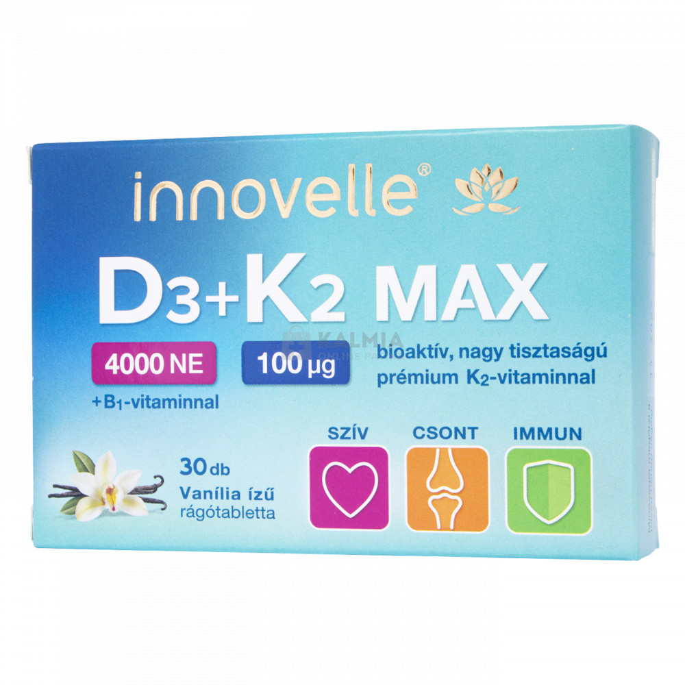 Innovelle D3 + K2 Max 4000 NE rágótabletta 30 db akciós termékkép 1