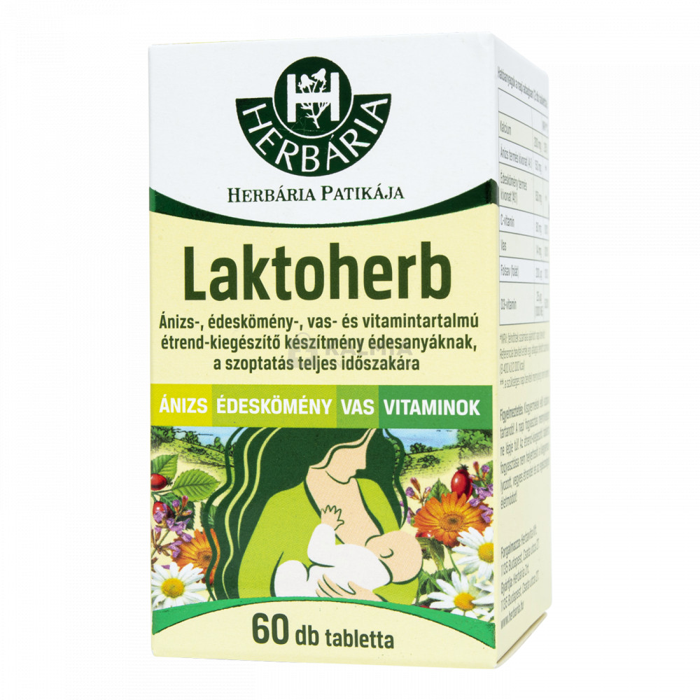 Herbária Laktoherb tabletta 60 db akciós termékkép 1