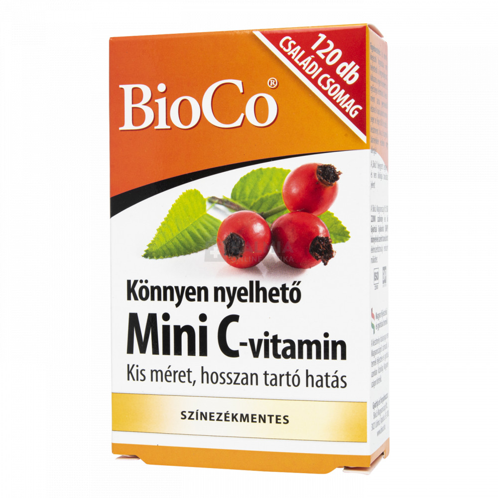 BioCo Mini C-vitamin csipkebogyóval tabletta 120 db akciós termékkép 1