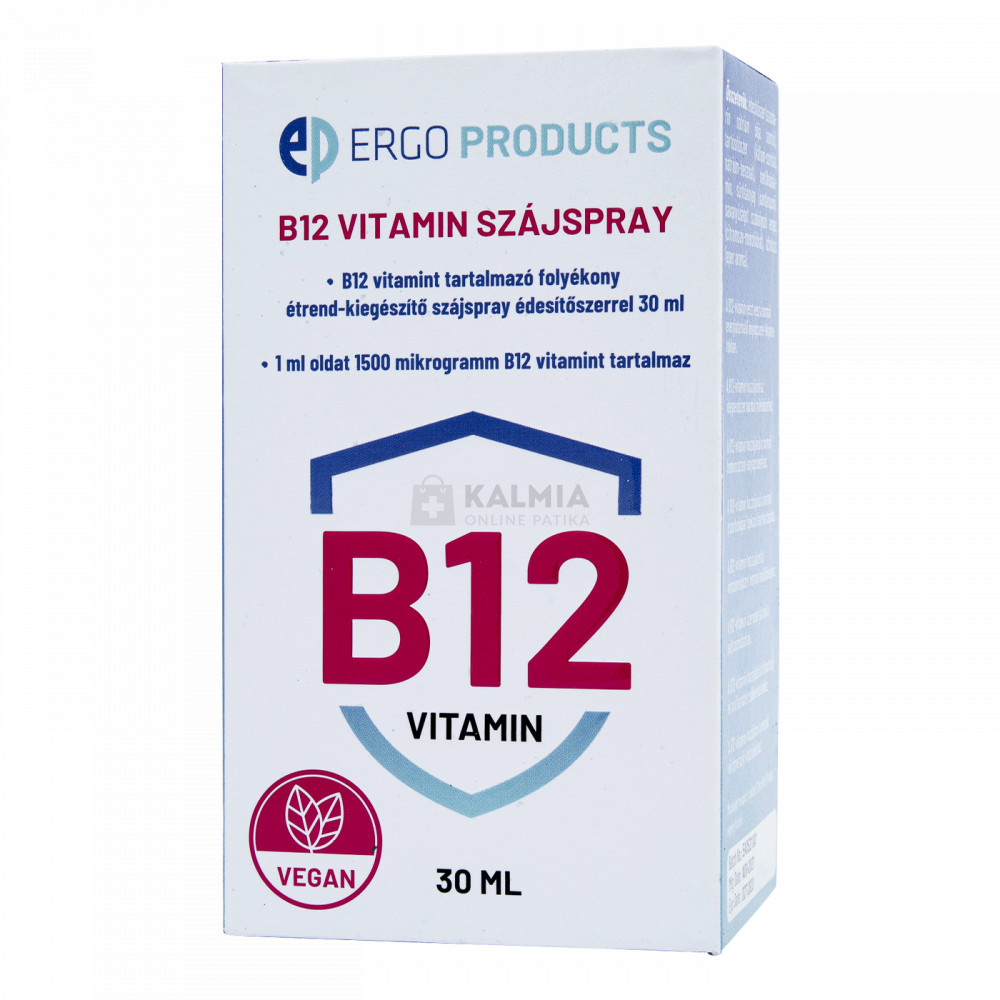 Ergo Products B12 vitamin szájspray édesítőszerrel 30 ml akciós termékkép 1