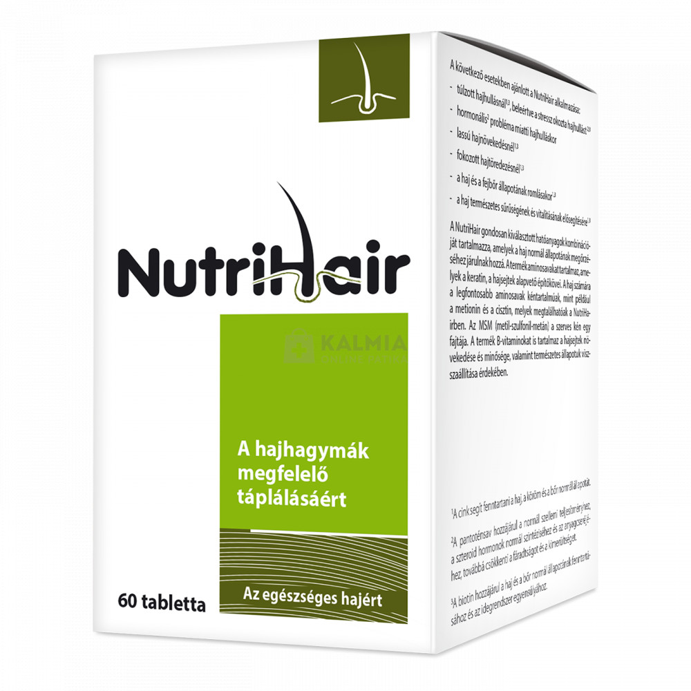 Nutrihair étrend-kiegészítő filmtabletta 60 db akciós termékkép 1