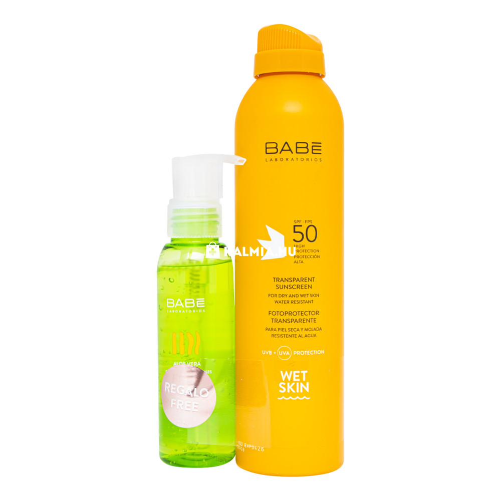 Babé áttetsző fényvédő spray 200 ml + aloe gél 90 ml akciós termékkép 1