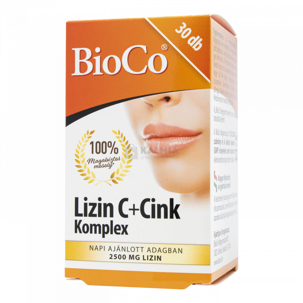 Bioco Lizin C + Cink Komplex tabletta 30 db akciós termékkép 1