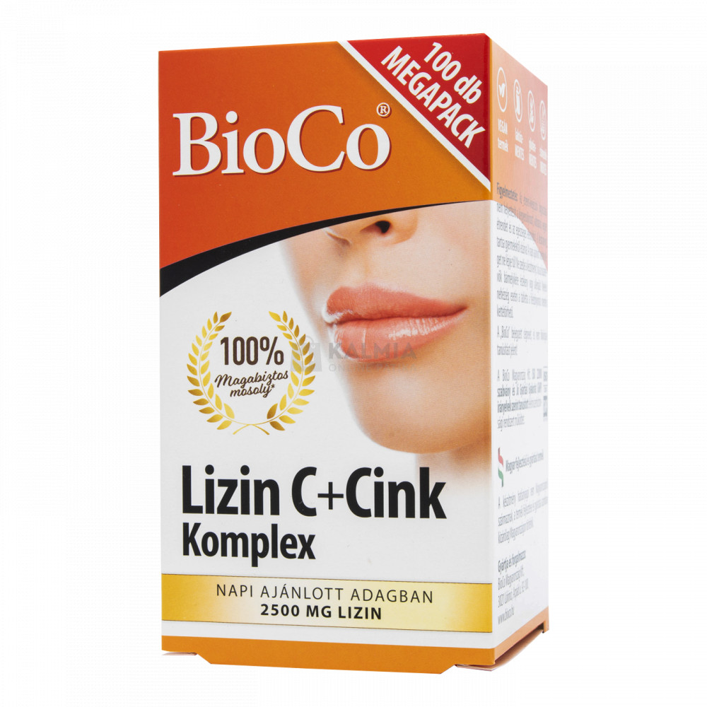 Bioco Lizin C + Cink Komplex Megapack tabletta 100 db akciós termékkép 1