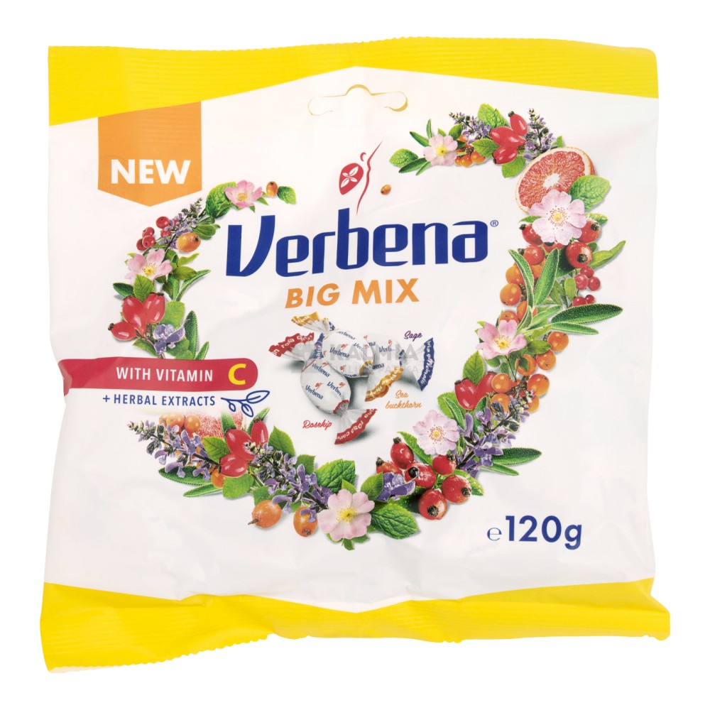 Verbena Big Mix C-vitaminnal és gyógynövényekkel cukorka 120 g akciós termékkép 1