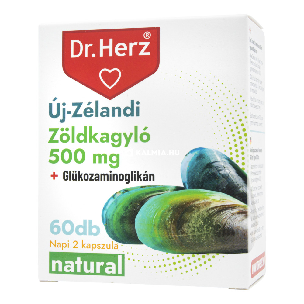 Dr. Herz zöldkagyló kivonat 500 mg kapszula 60 db akciós termékkép 1