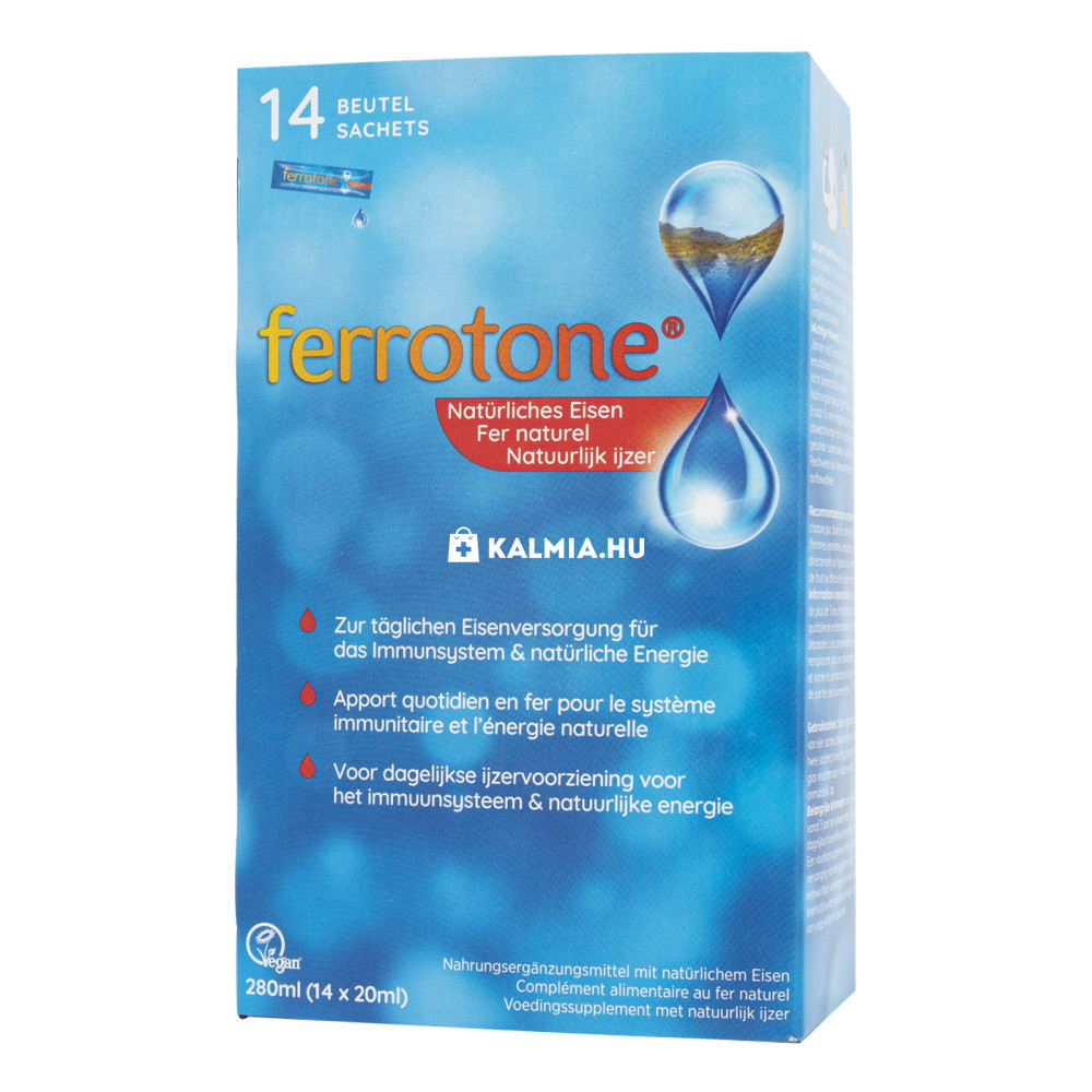 Ferrotone természetes vastartalmú forrásvíz 14 x 20 ml akciós termékkép 1