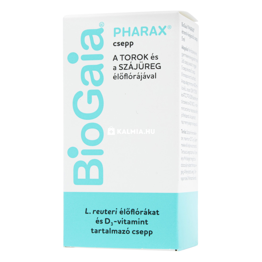 BioGaia Pharax élőflóra és D3-vitamin csepp 6 hónapos kortól 5 ml akciós termékkép 1