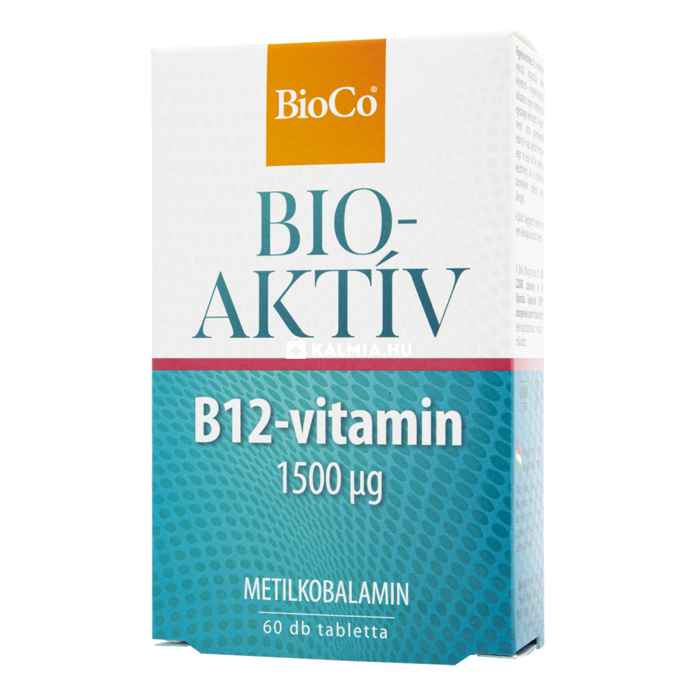 BioCo Bioaktív B12-vitamin 1500 mcg tabletta 60 db akciós termékkép 1