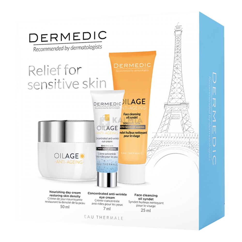 Dermedic Oilage Anti-aging arcápoló csomag 50+25+7 ml akciós termékkép 1