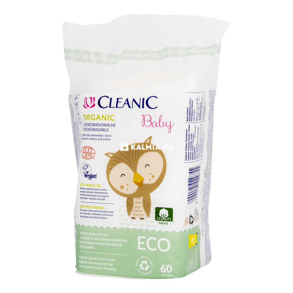 Cleanic Baby Eco Organic vattakorong 60 db akciós termékkép 1