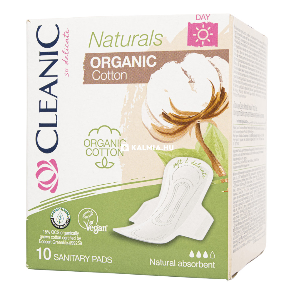 Cleanic Naturals Organic Cotton nappali egészségügyi betét 10 db akciós termékkép 1