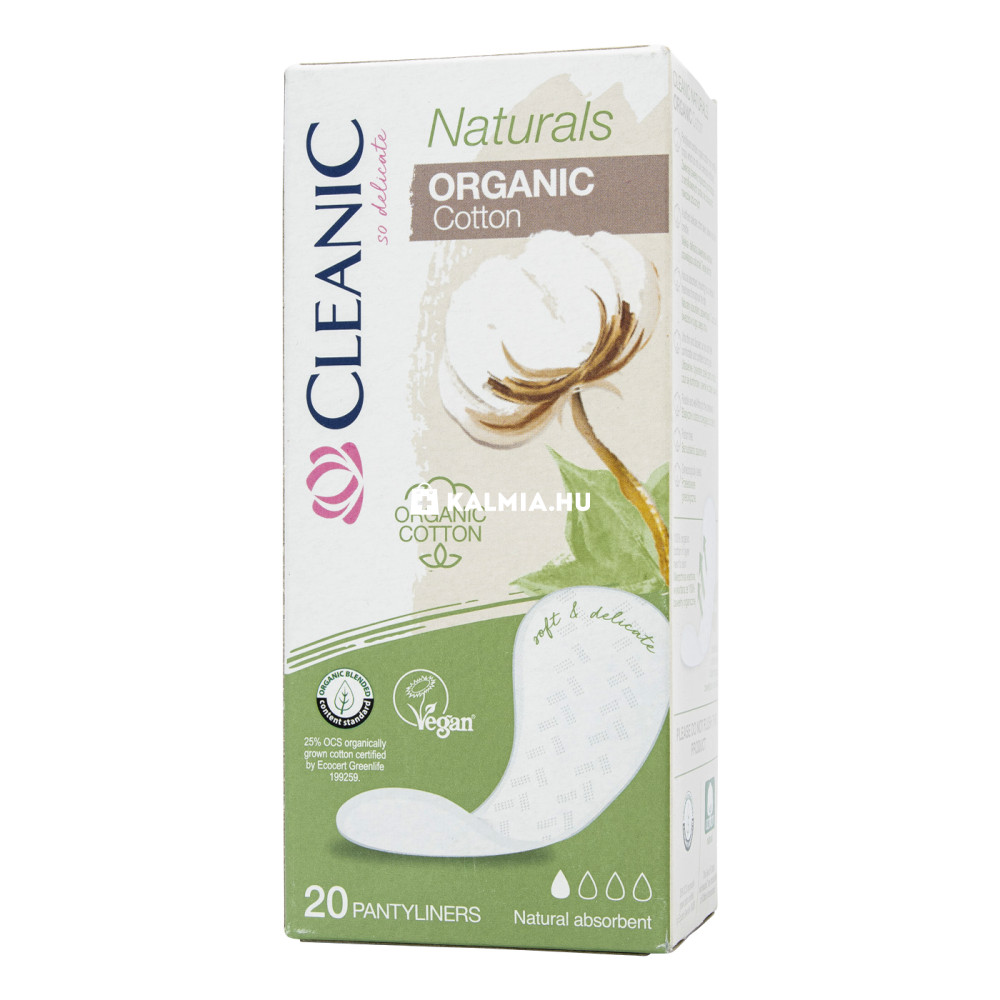 Cleanic Naturals Organic Cotton tisztasági betét 20 db akciós termékkép 1