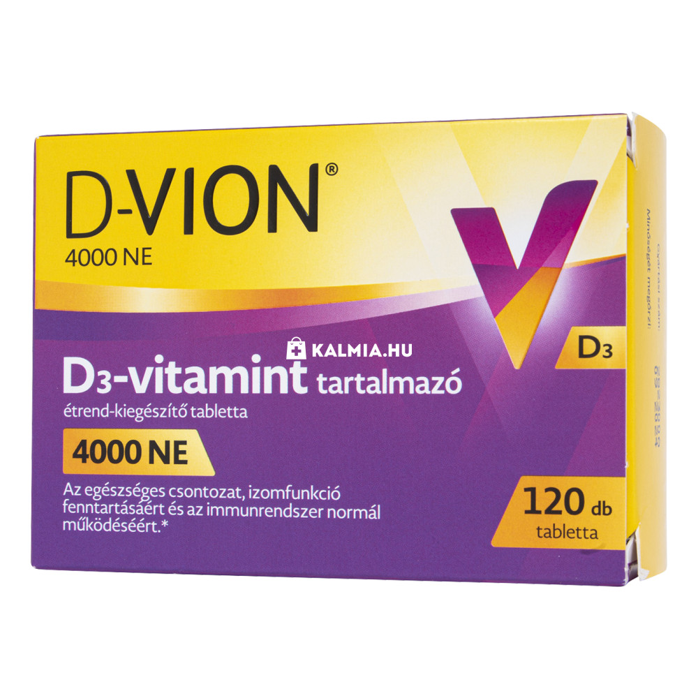 D-vion D3-vitamin 4000 NE tabletta 120 db akciós termékkép 1