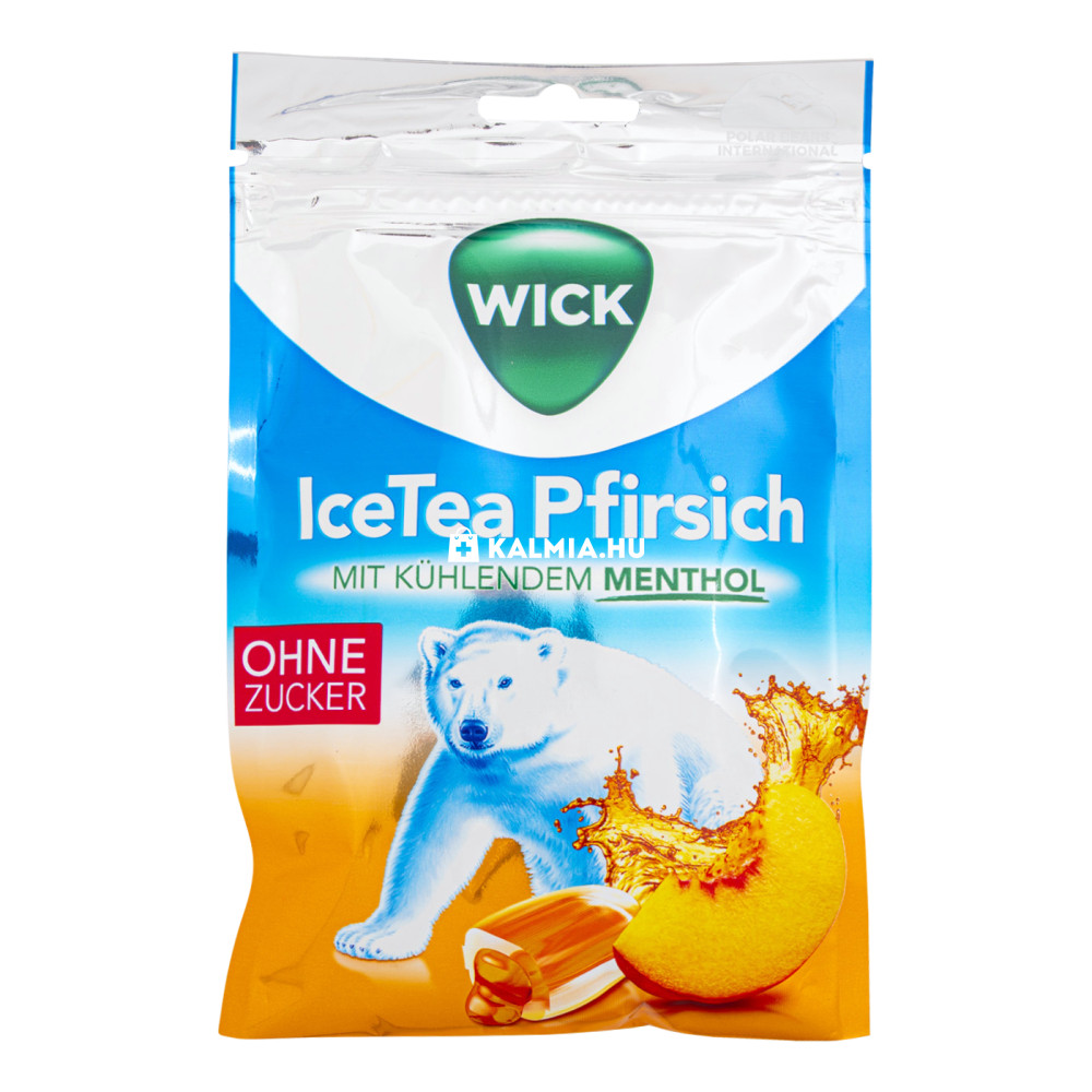 Wick cukormentes torokcukorka barackos ice tea ízzel 72 g akciós termékkép 1